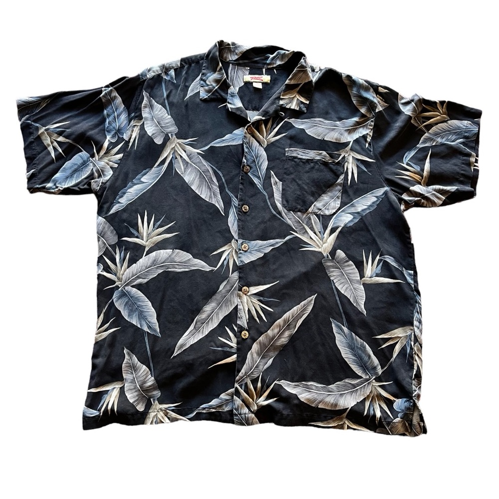 ❣️SALE❣️ Rio 100% Silk Hawaiian Beach Cruise Shirt Floral Button Up Top